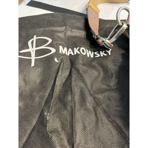 B. Makowsky Large Brown Leather Hobo Satchel Handbag Purse with Dust Cover EUC - Picture 3 of 16